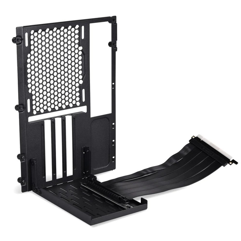 Lian Li 011 Mini Vertical Kit w/ PCIE4.0 - Black - دعامة